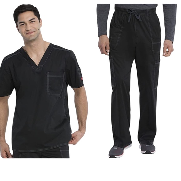 Dickies Other - Dickies New Black 2 Pc Scrub Set For Men Gen Flex Technology Sz XL
